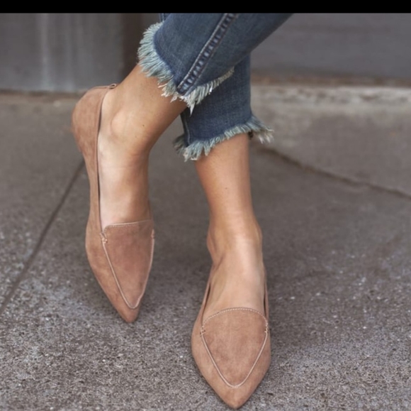 Lulus Shoes - 🔆 NWT Lulu's Emmy Camel Suede Pointed Loafers Flats Women's Size 10